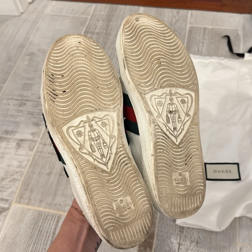 Gucci Men’s Ace Snake Sneakers - Picture 4 of 4